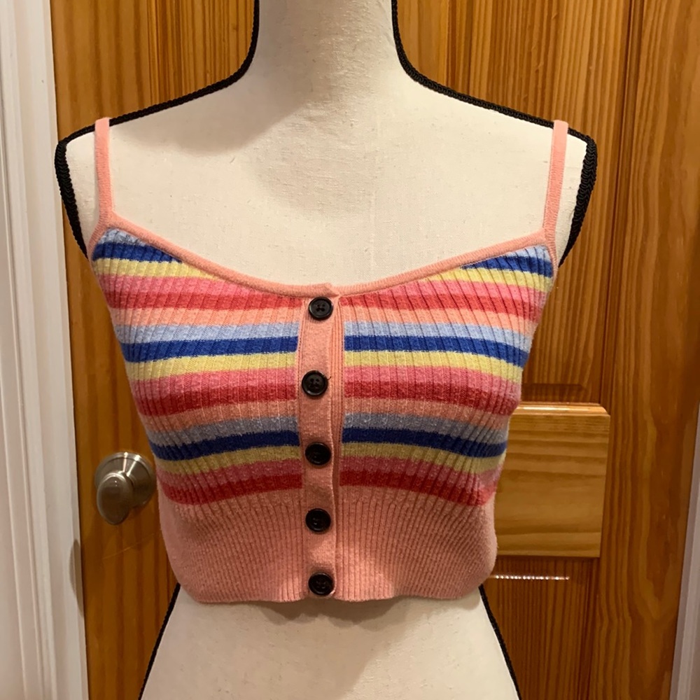 American Eagle pastel striped crop top - Picture 1 of 5